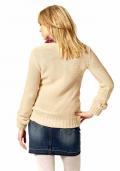 Zopfmuster-Pullover beige