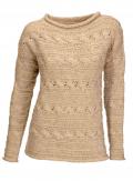 Zopfmuster-Pullover beige