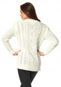 Zopfmuster-Pullover creme