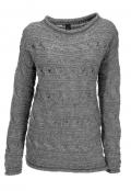 Zopfmuster-Pullover grau